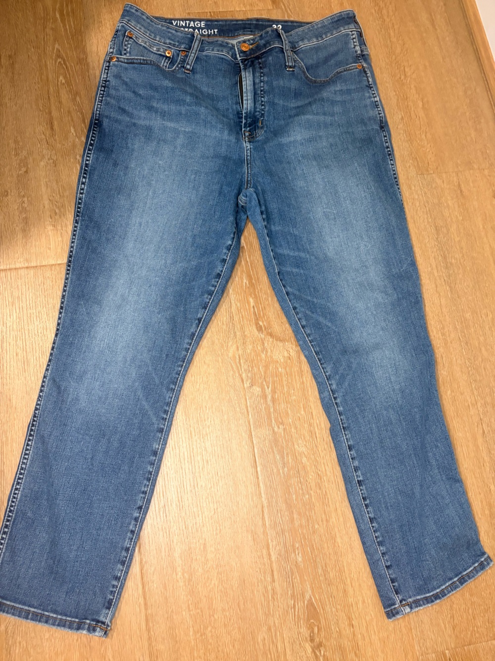 J. Crew essential Straight-Leg Jeans in Medium Blue Wash